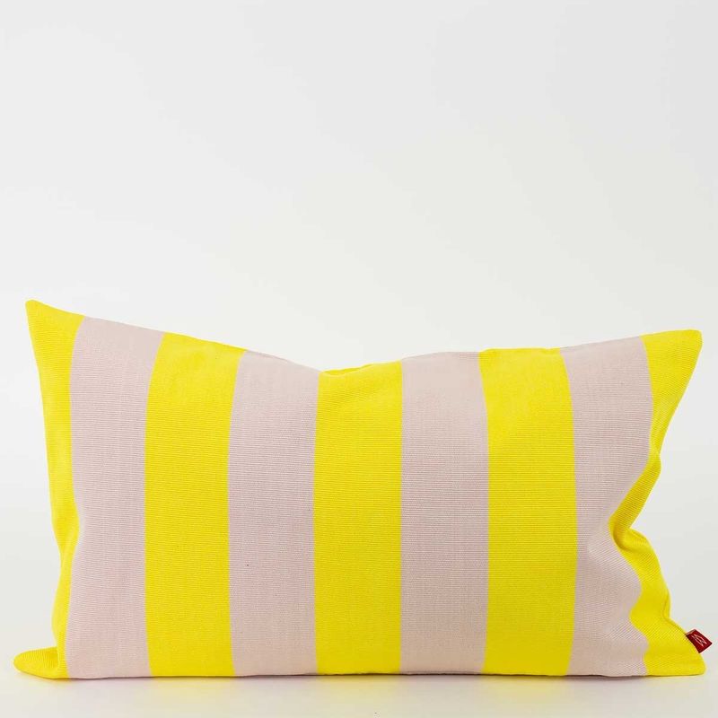 A WORLD OF CRAFT Carla kussenhoes 30x50cm geel-roze