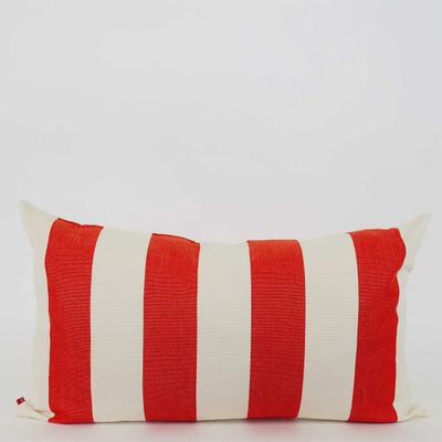 A WORLD OF CRAFT Kussenhoes Fifi rood/ off white 50x90cm