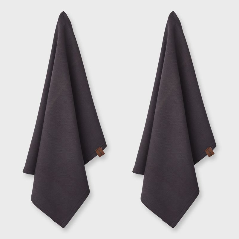 HUMDAKIN Organic Theedoek 2-pack Coal