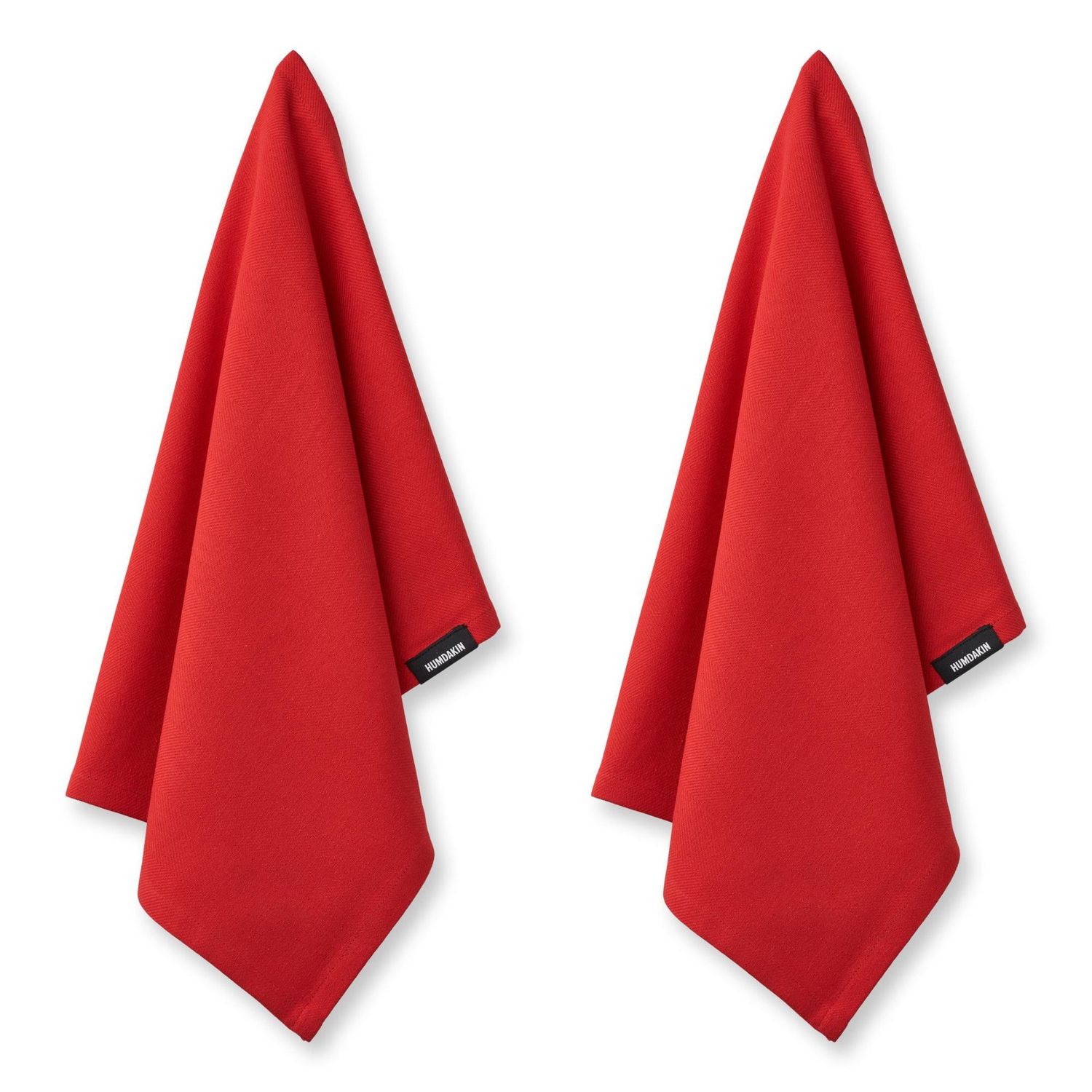 HUMDAKIN Organic Theedoek 2-pack Rushing Red