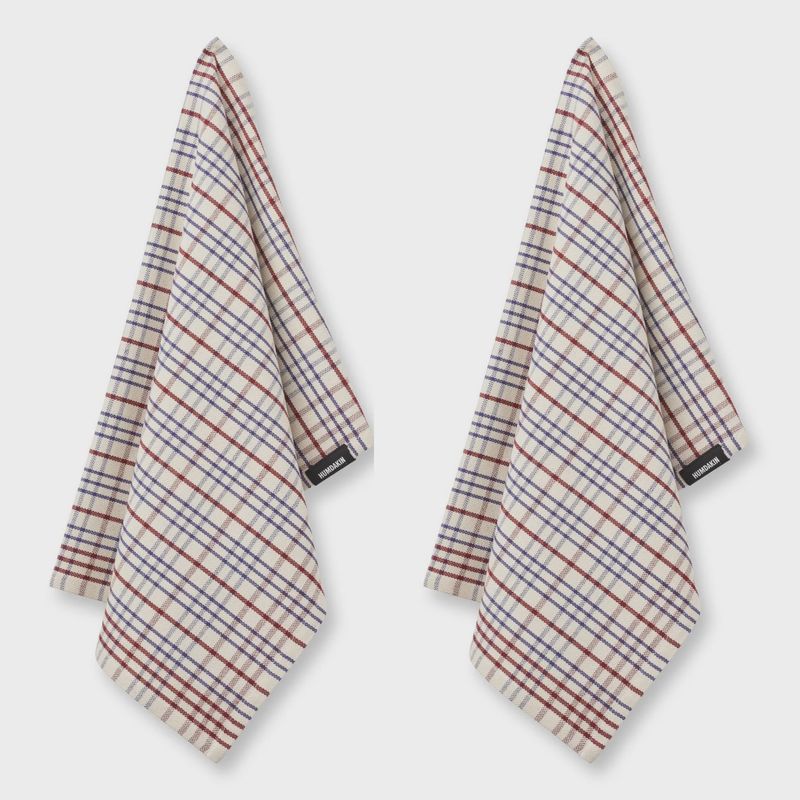 HUMDAKIN Organic Theedoek 2-pack Checkered Race