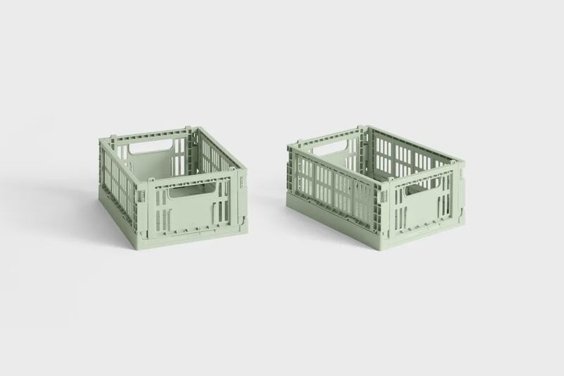 HAY Colour Crate Mini opbergkrat set van 2 Mint