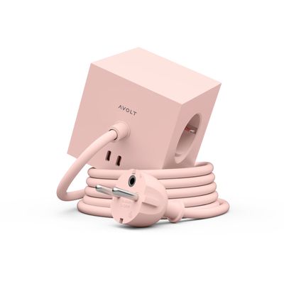 AVOLT Square 1 Stekkerdoos USB-C New Pink