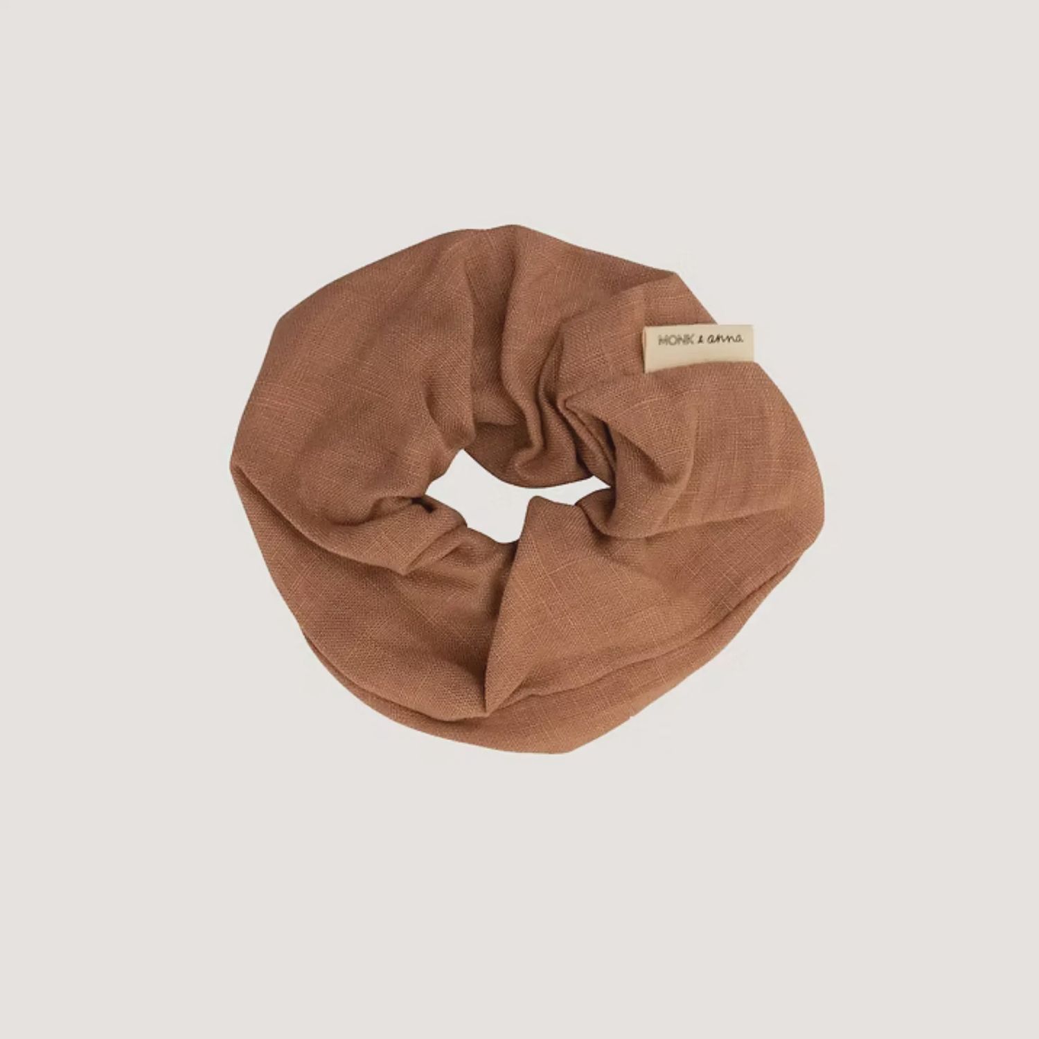 MONK &amp; ANNA Scrunchie linnen Nougat