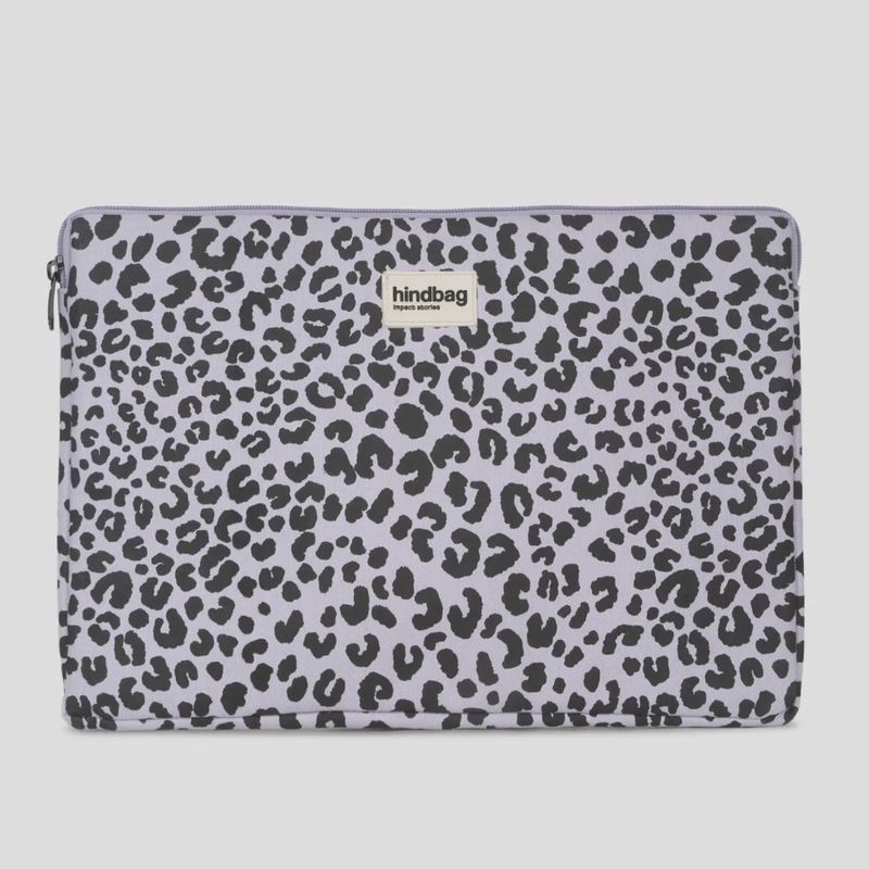 HINDBAG Ava Laptophoes leopard lilac