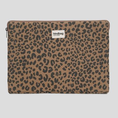 HINDBAG Ava Laptophoes leopard cinnamon
