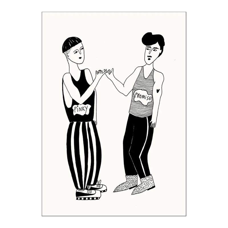 HELEN B postcard Pinky Promise