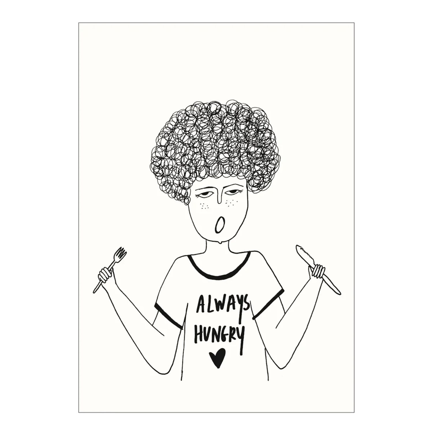 HELEN B postcard Always Hungry Rita