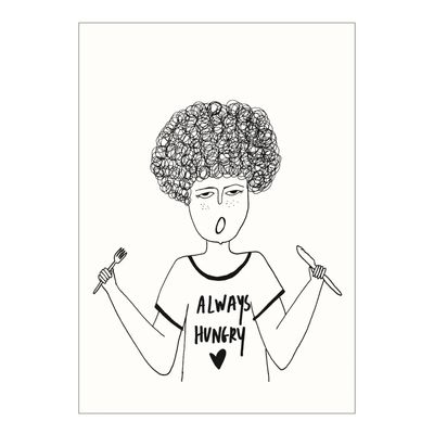 HELEN B postcard Always Hungry Rita