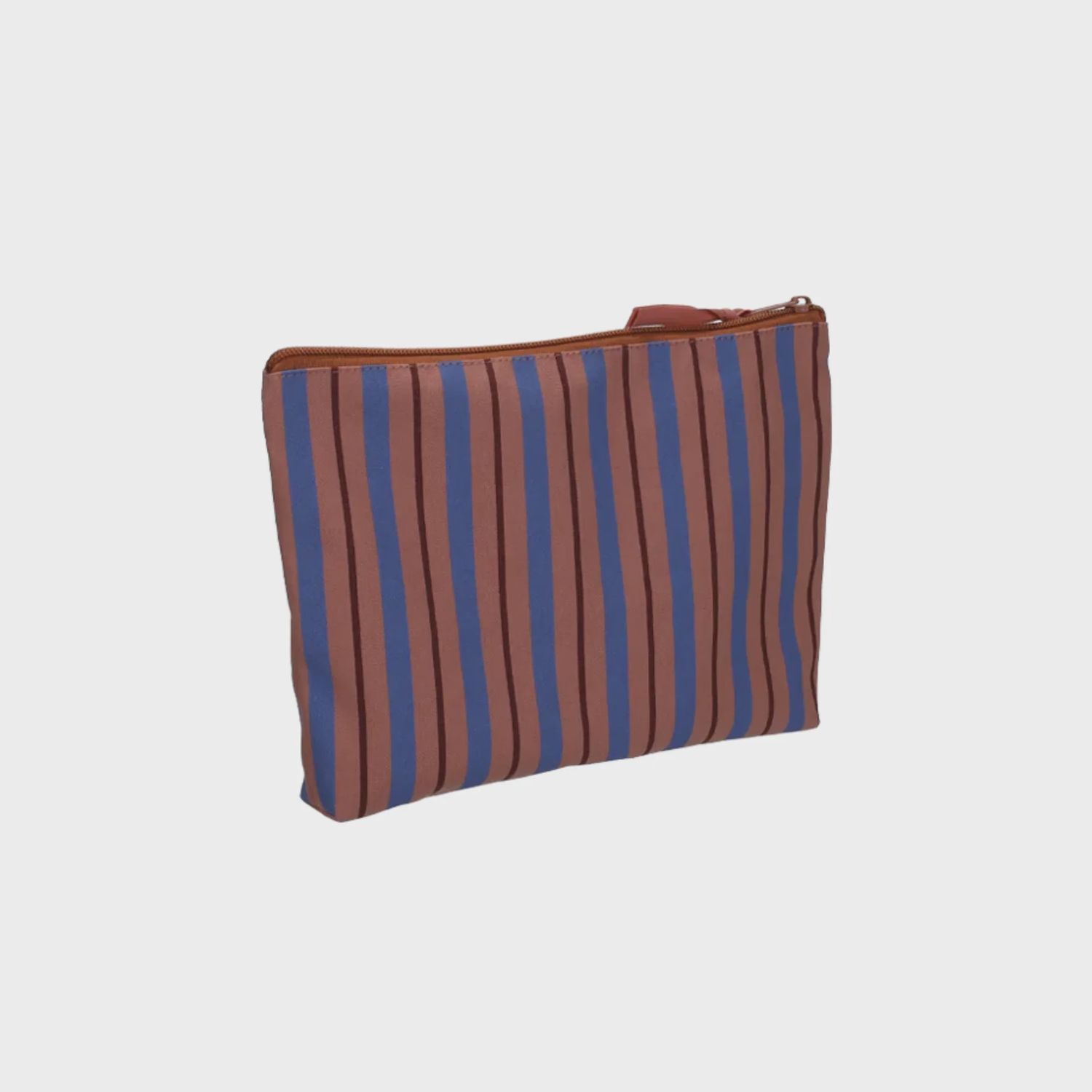 Pouch Balanced stripes liver cornflower rose