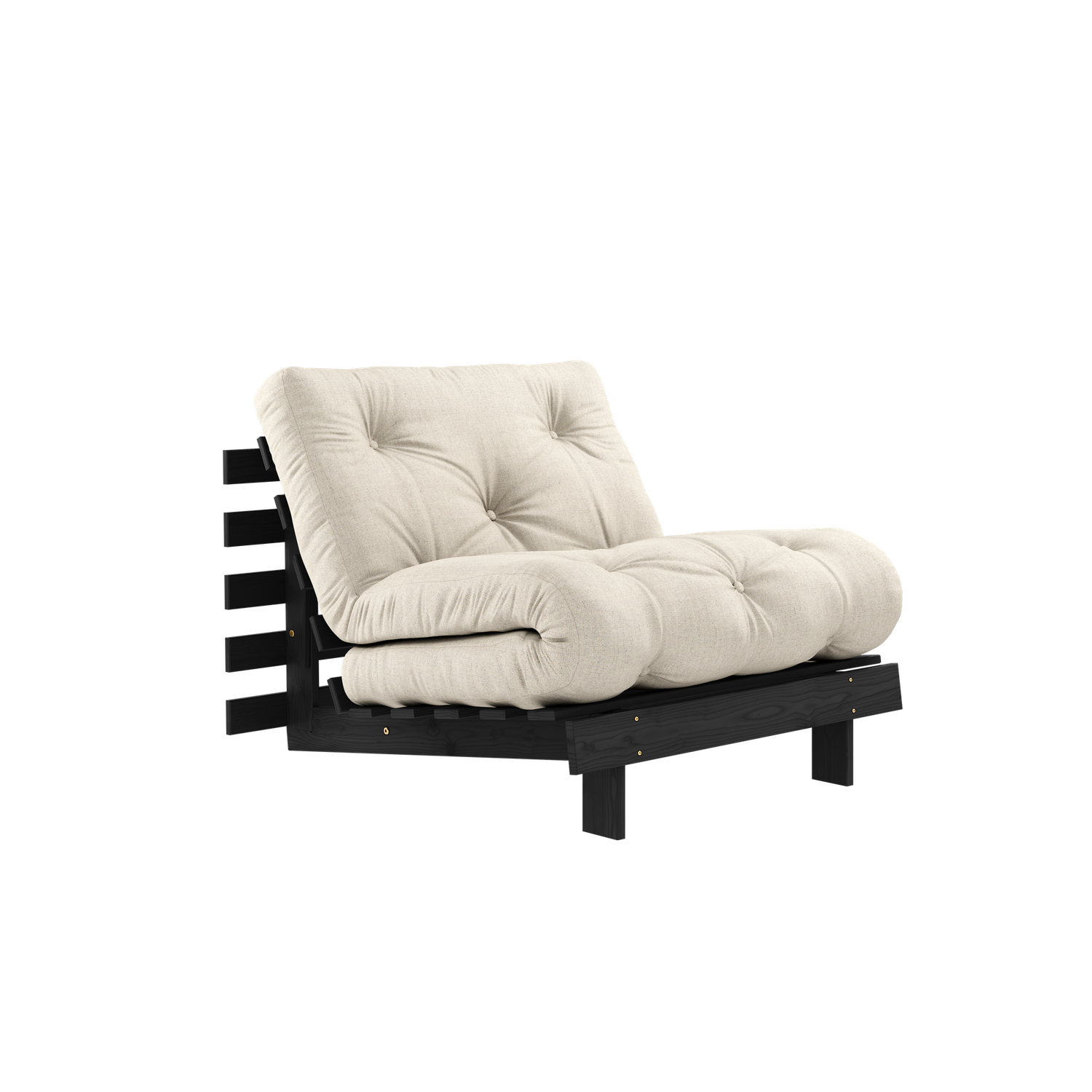 KARUP DESIGN Slaapbank ROOTS 90 black night, Kleur: 914 Linen