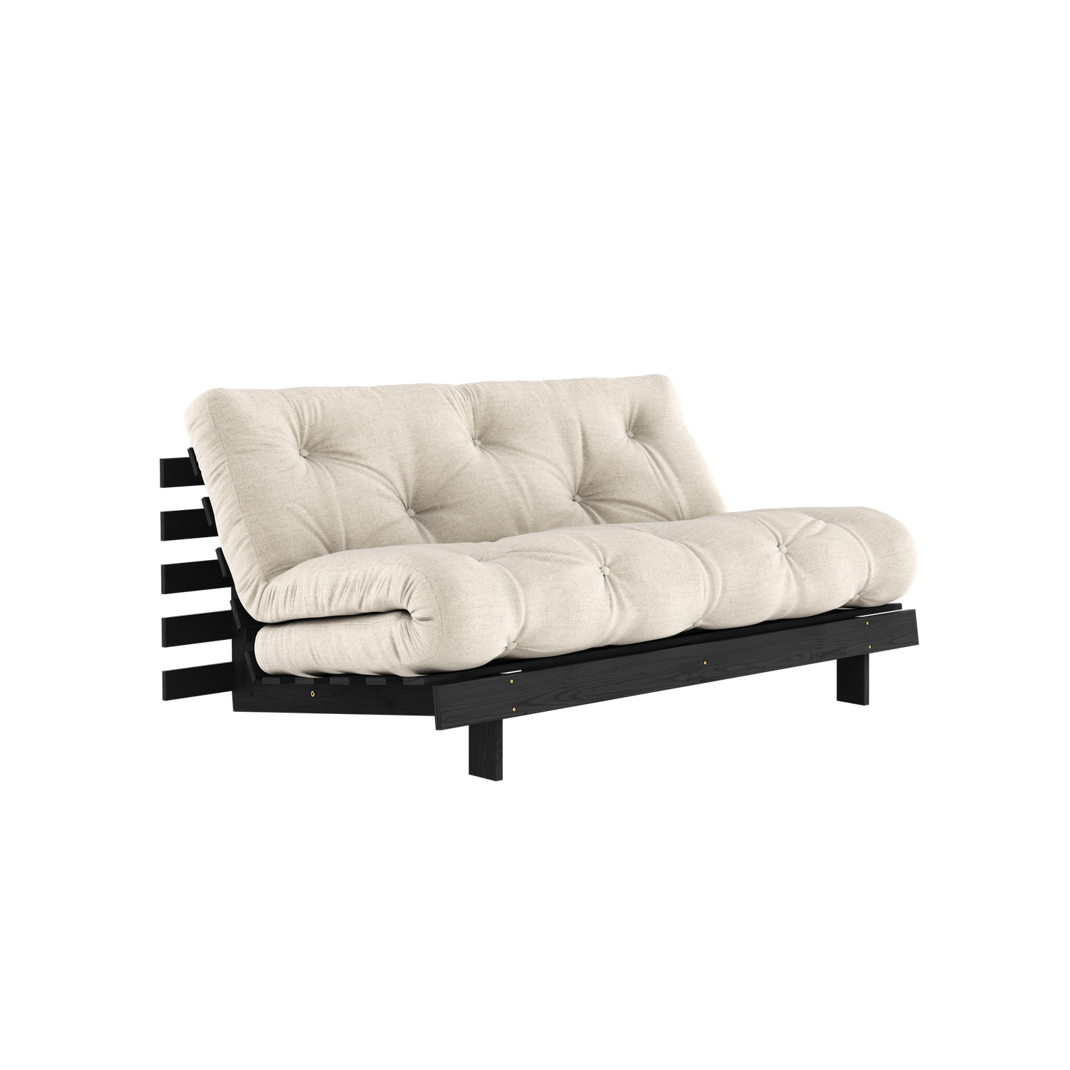 KARUP DESIGN Slaapbank ROOTS 160 black night, Kleur: 914 Linen