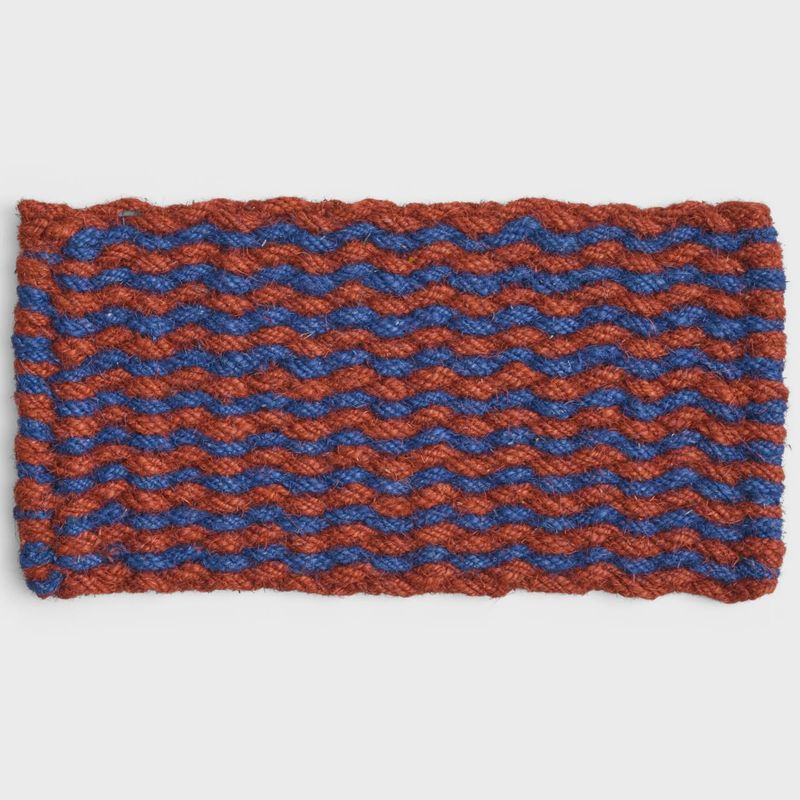 HAY deurmat Coco Door Stripe brown-navy