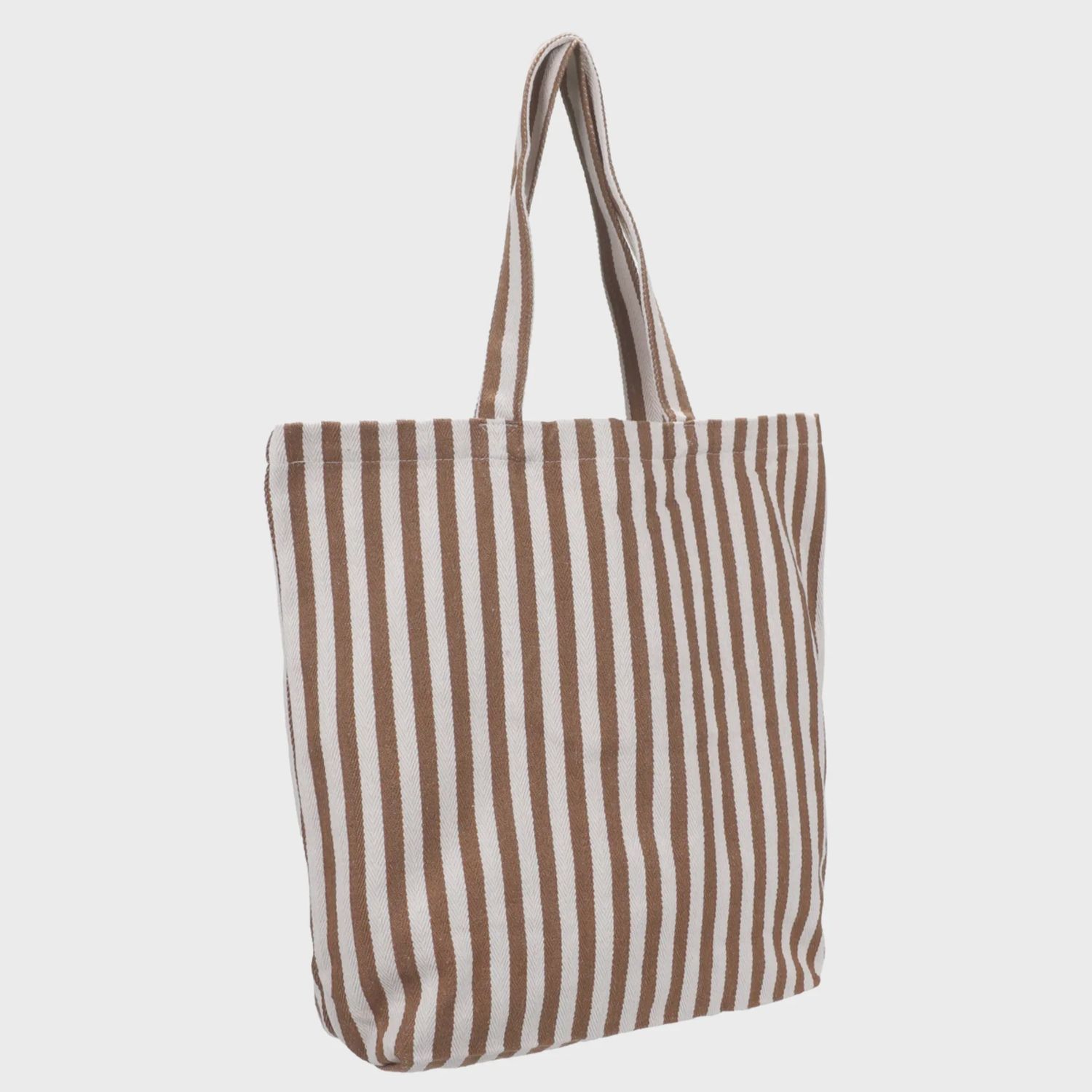 Shopper Natural Stripe dark brown