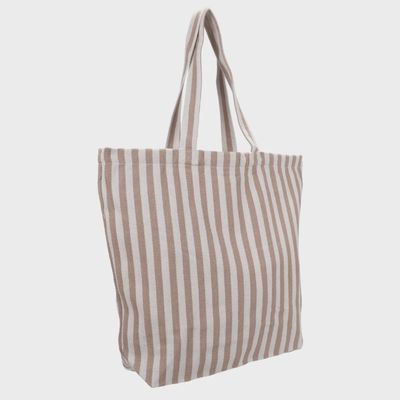 Shopper Natural Stripe sand