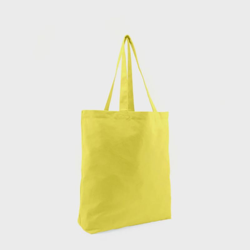 Shopper katoen lemon yellow