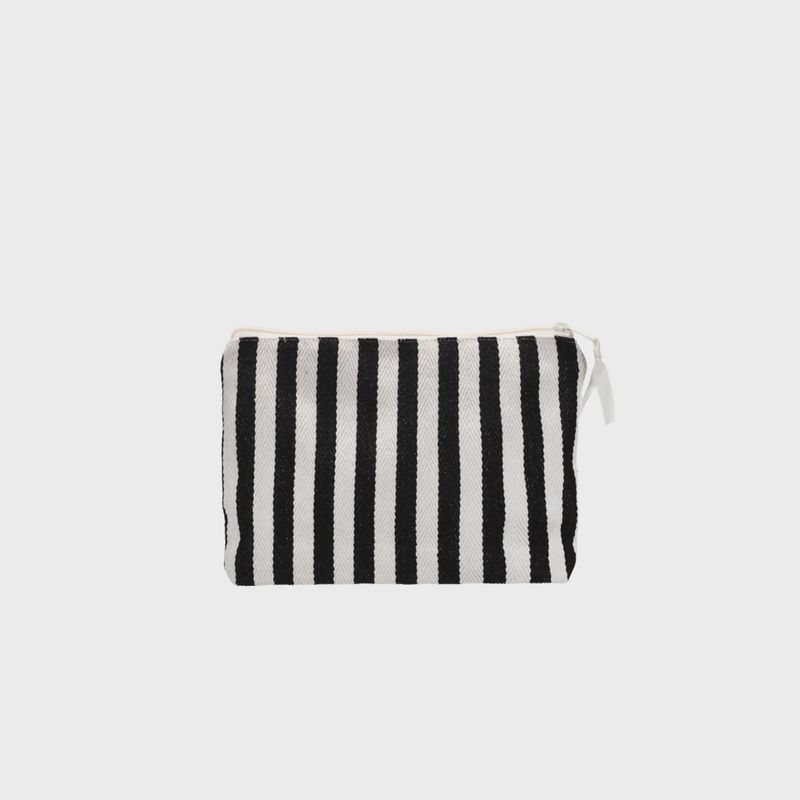 Pouch Natural Stripe black