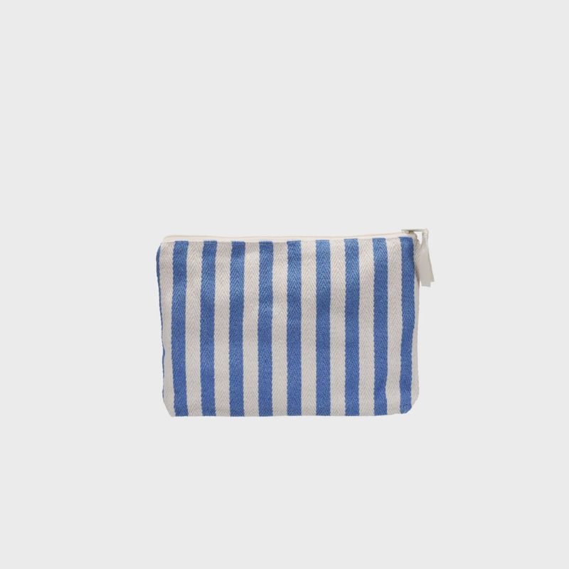 Pouch Natural Stripe light blue