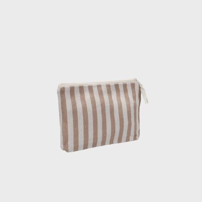 Pouch Natural Stripe sand