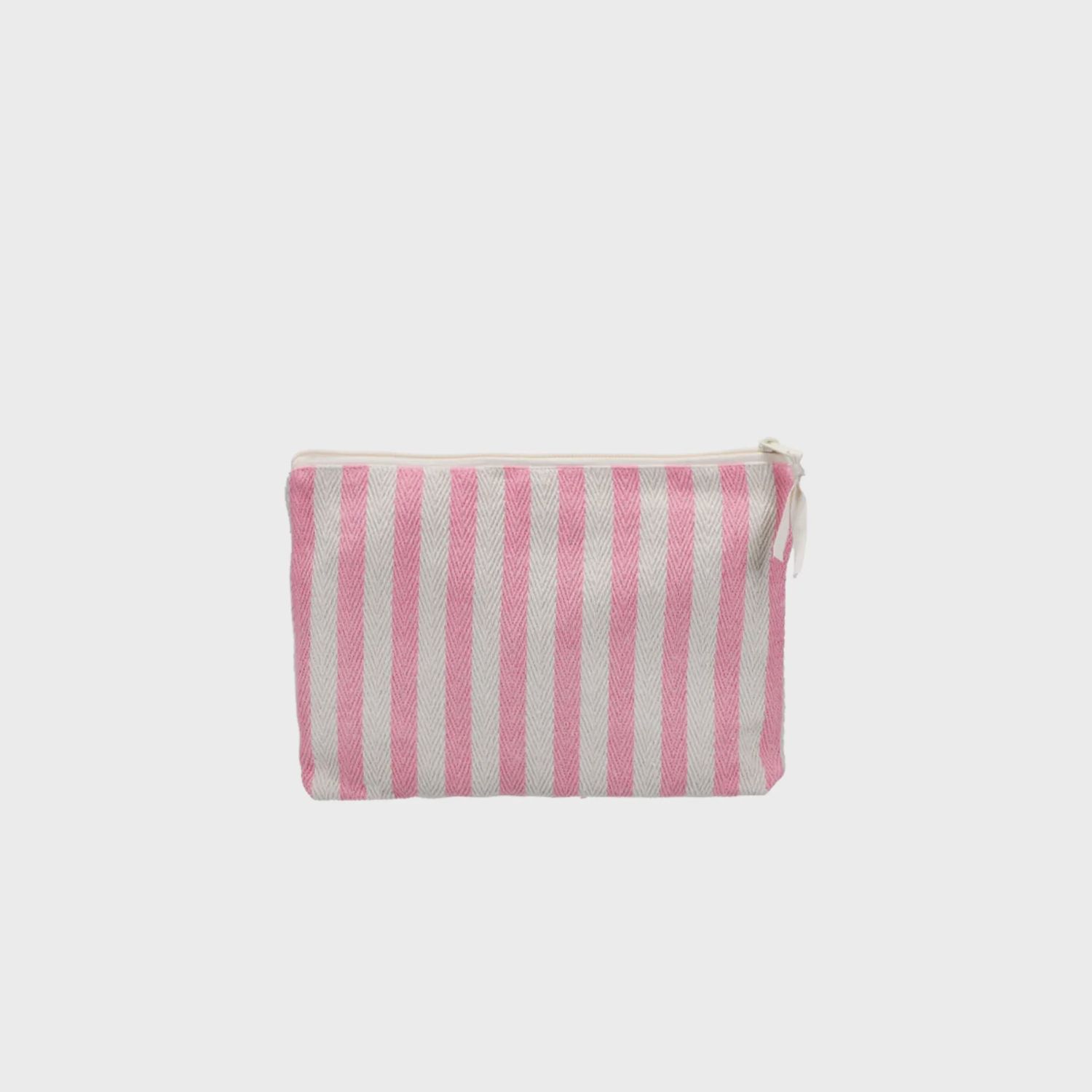 Pouch Natural Stripe light pink
