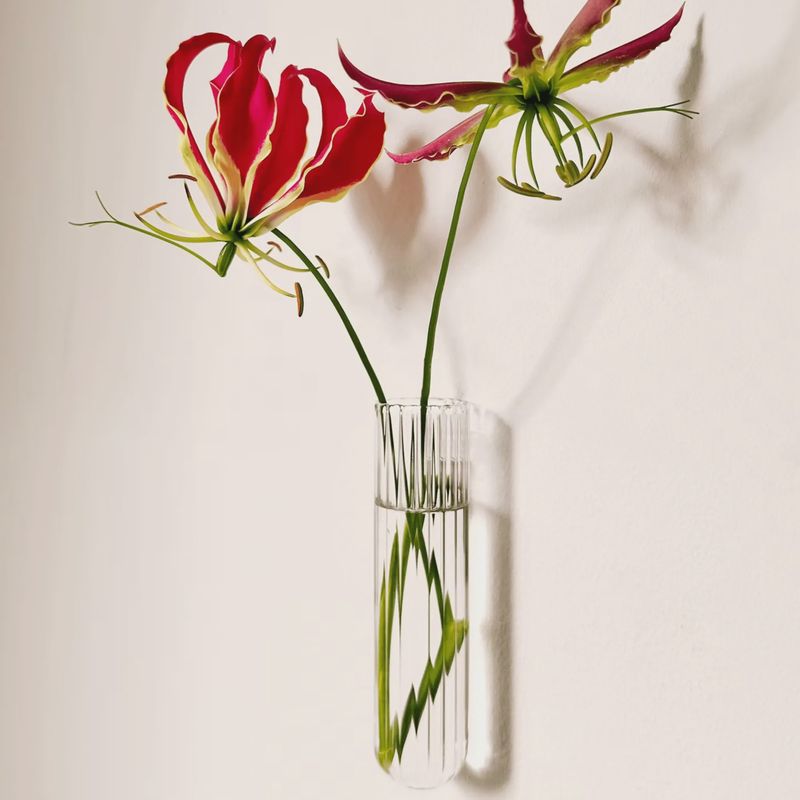 MUURBLOEMPJES magneetvaasjes XL glas per/stuk