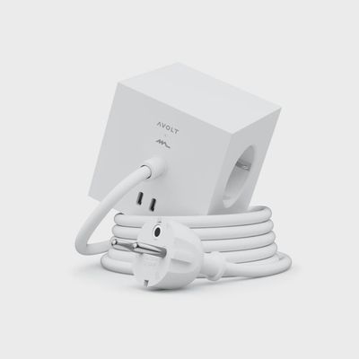 AVOLT Square 1 Stekkerdoos USB-C Opal White