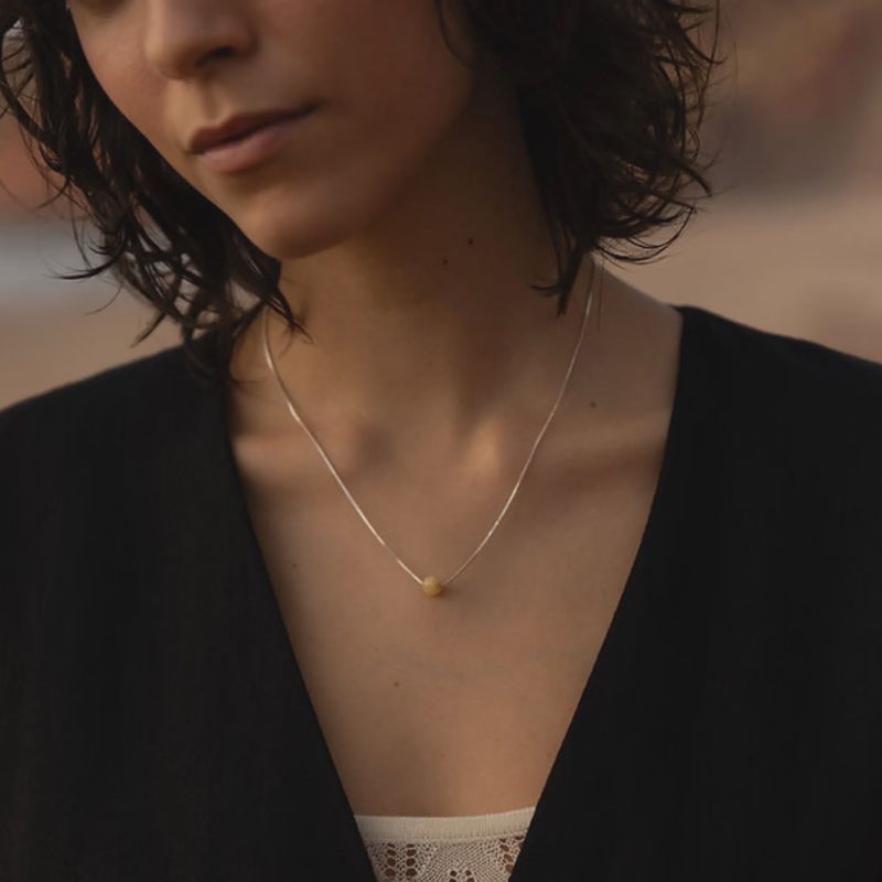 MONK &amp; ANNA Ketting Zilver &amp; Pampas