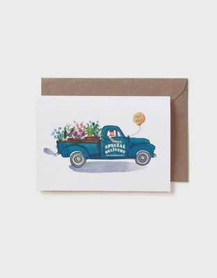 Postcard Special Bday Delivery Truck