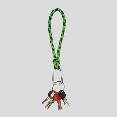 SUSAN BIJL Kumihimo Keychain black &amp; arise