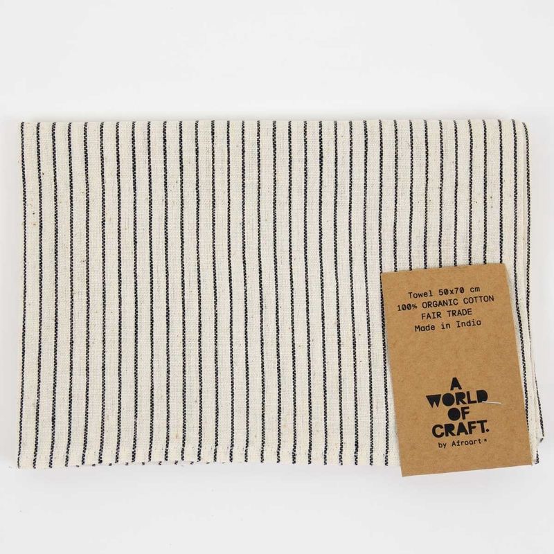 A WORLD OF CRAFT Handdoek wit/zwart