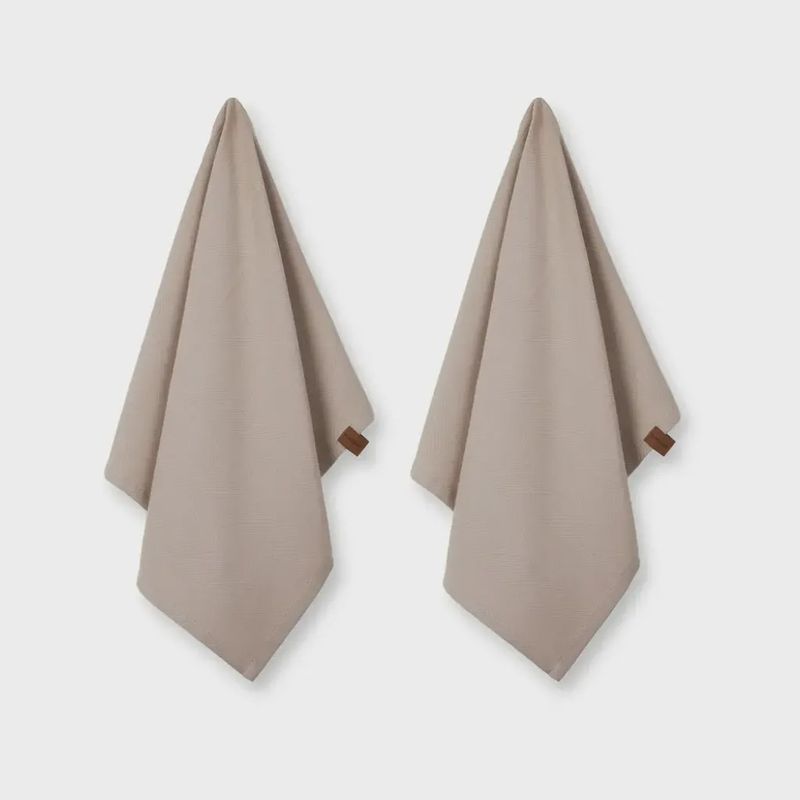 HUMDAKIN Organic Theedoek 2-pack Light Stone