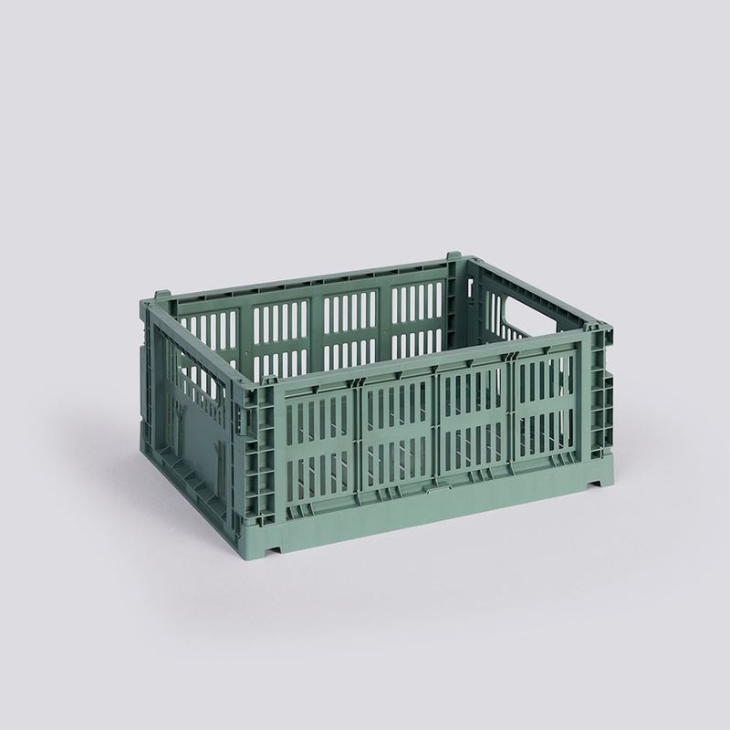 HAY Colour Crate Medium opbergkrat sage green