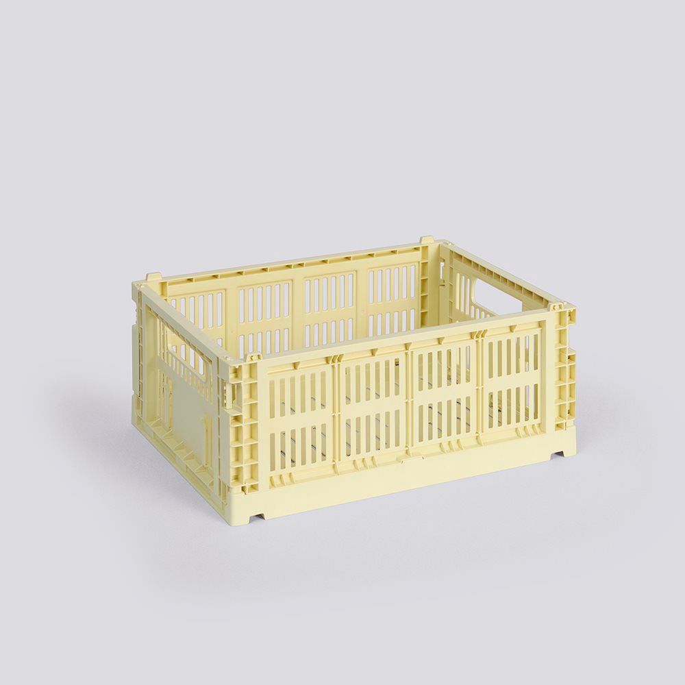 HAY Colour Crate Medium opbergkrat light yellow