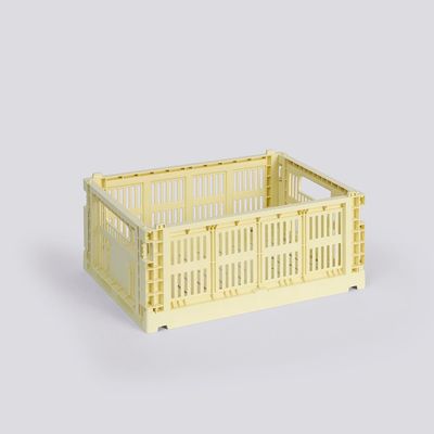 HAY Colour Crate Medium opbergkrat light yellow