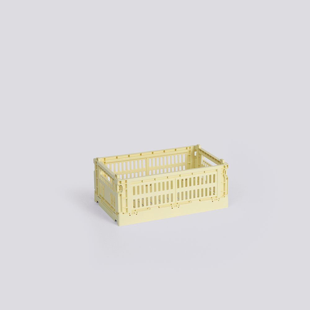 HAY Colour Crate Small opbergkrat light yellow