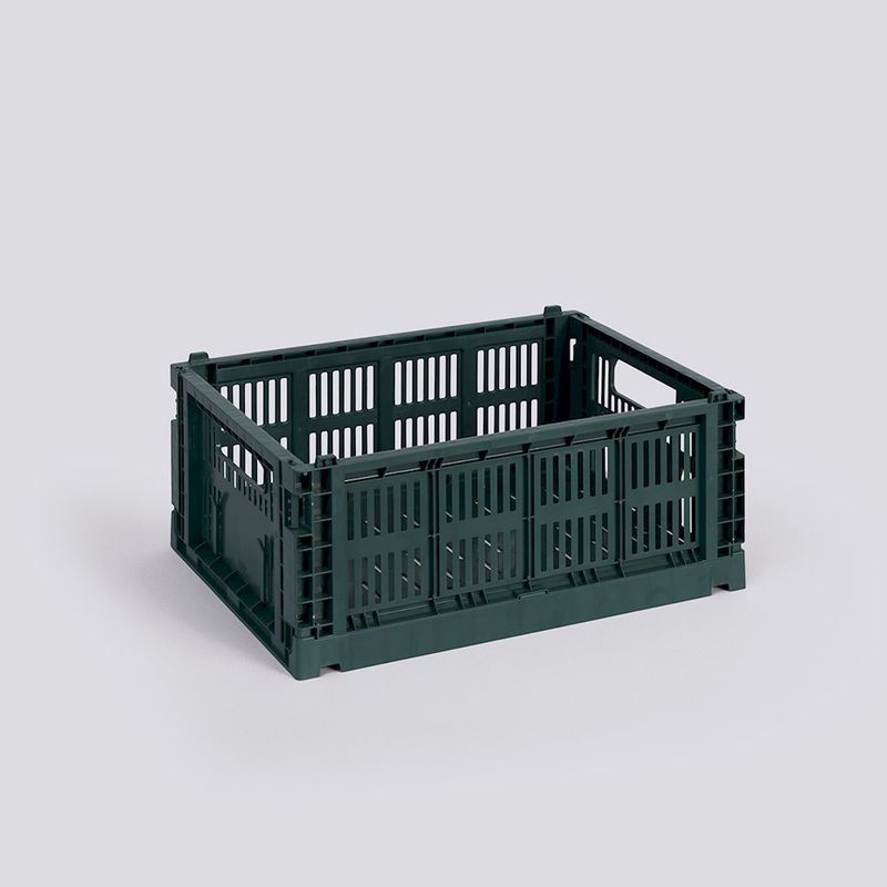 HAY Colour Crate Medium opbergkrat dark green