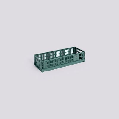 HAY Colour Crate Mini Oblong opbergkrat dark green