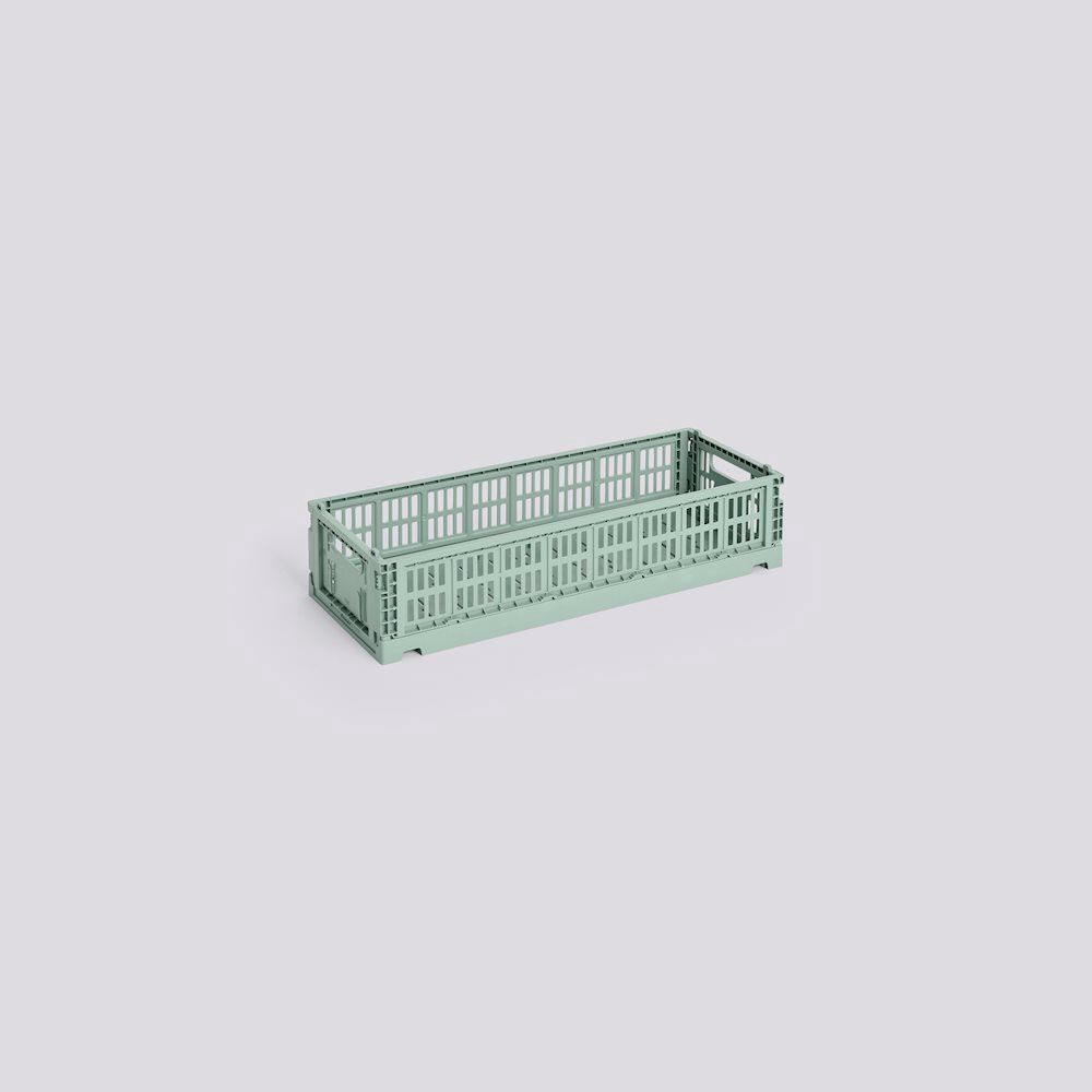 HAY Colour Crate Mini Oblong opbergkrat sage green