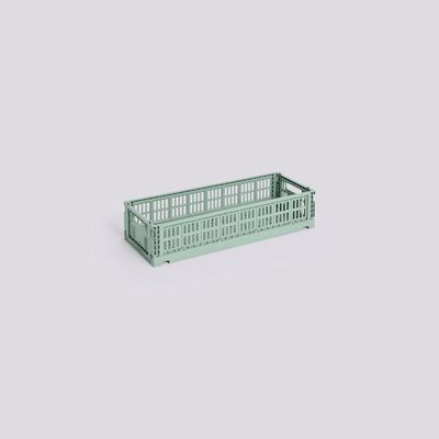 HAY Colour Crate Mini Oblong opbergkrat sage green
