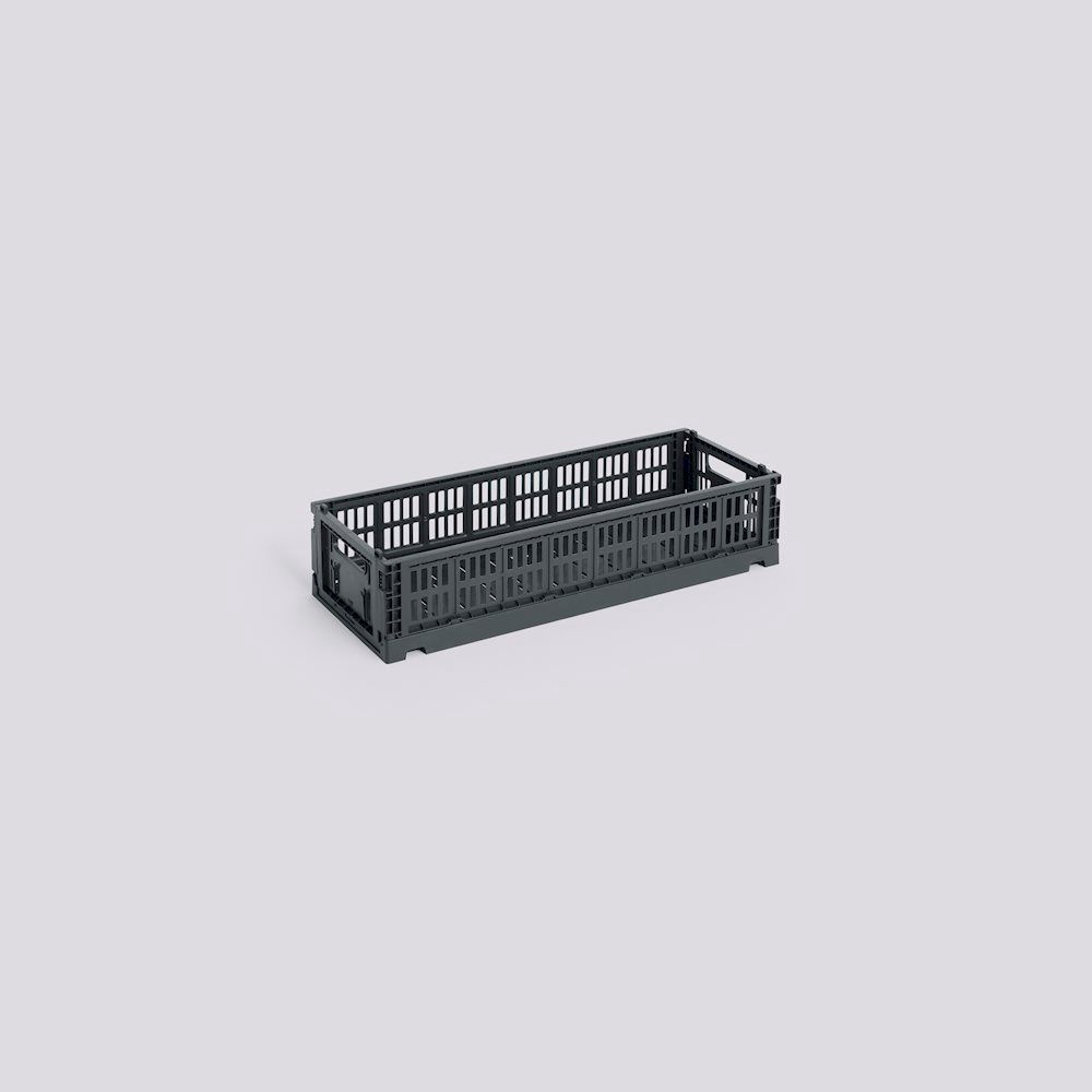HAY Colour Crate Mini Oblong opbergkrat charcoal