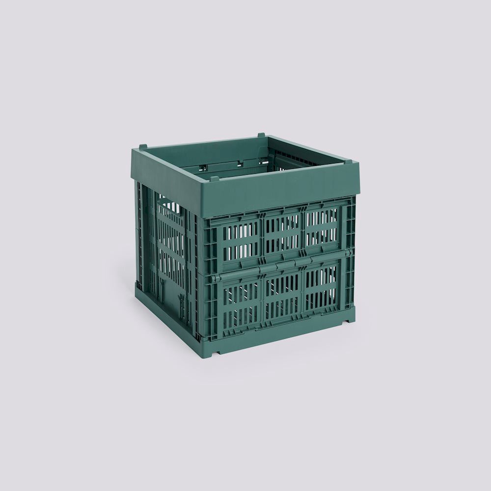 HAY Colour Crate Cube opbergkrat dark green