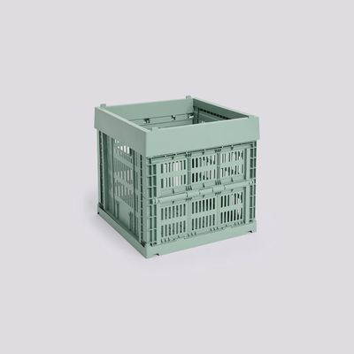HAY Colour Crate Cube opbergkrat sage green