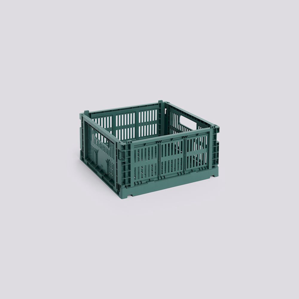 HAY Colour Crate Square opbergkrat dark green
