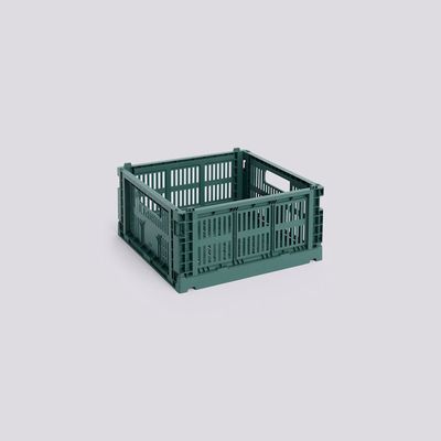 HAY Colour Crate Square opbergkrat dark green