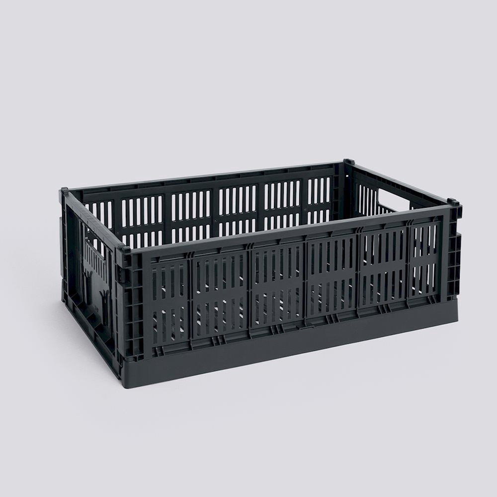 HAY Colour Crate Large opbergkrat charcoal