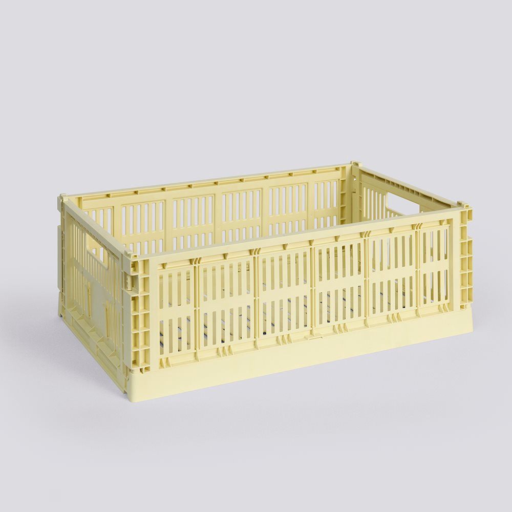 HAY Colour Crate Large opbergkrat light yellow