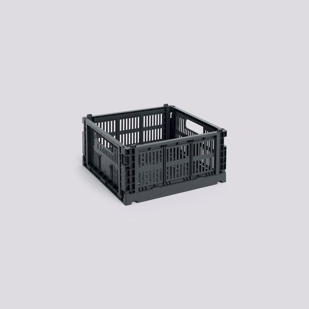 HAY Colour Crate Square opbergkrat charcoal