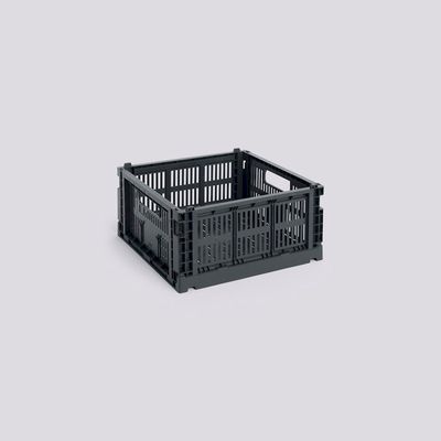 HAY Colour Crate Square opbergkrat charcoal