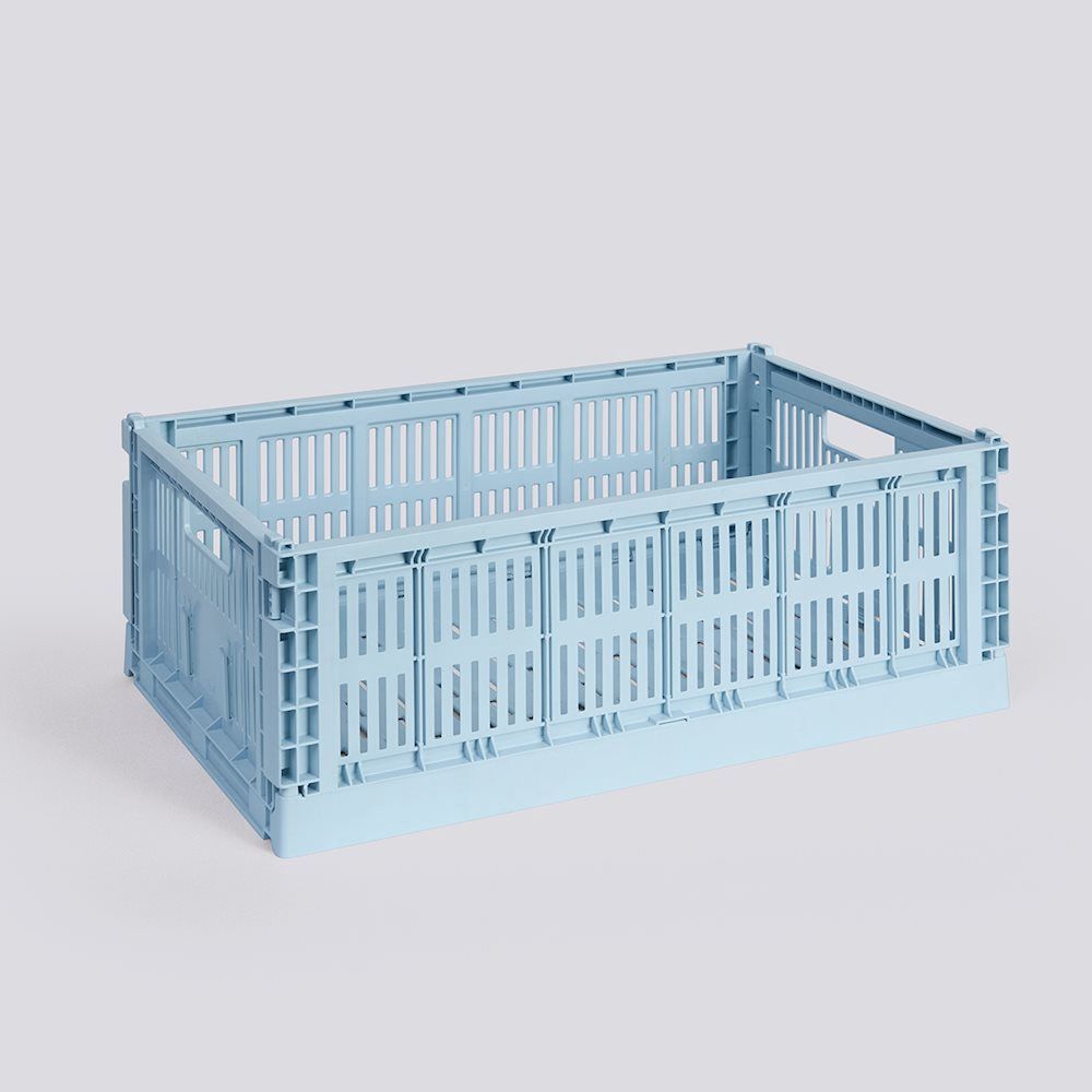 HAY Colour Crate Large opbergkrat soft blue