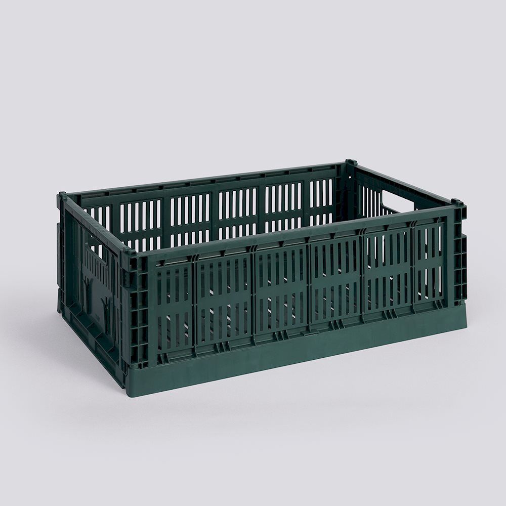 HAY Colour Crate Large opbergkrat dark green